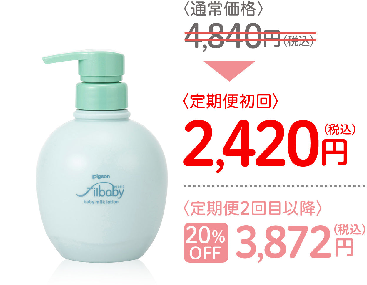 フィルベビーリペア 高保湿ミルクローション 380g