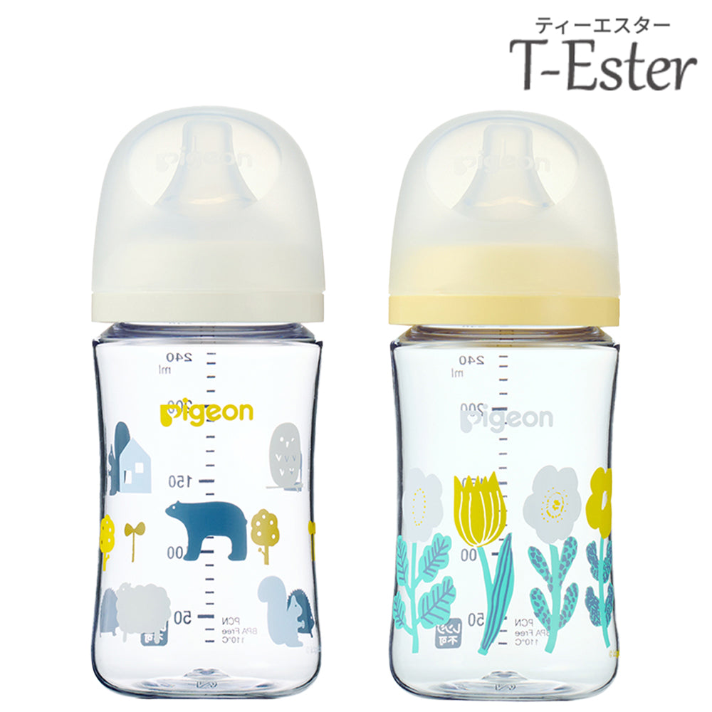 母乳実感哺乳びん プラスチック製 T-Ester 240ml（Kippisコラボデザイン）|ピジョン公式オンラインショップ