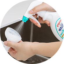 哺乳びんの洗浄・除菌