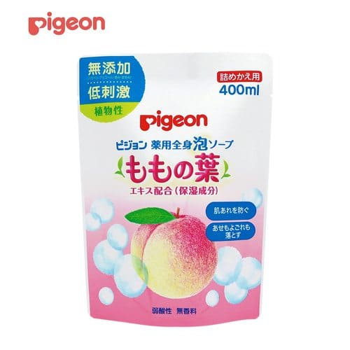 薬用全身泡ソープ （ももの葉） 詰めかえ 400ml – ピジョン公式