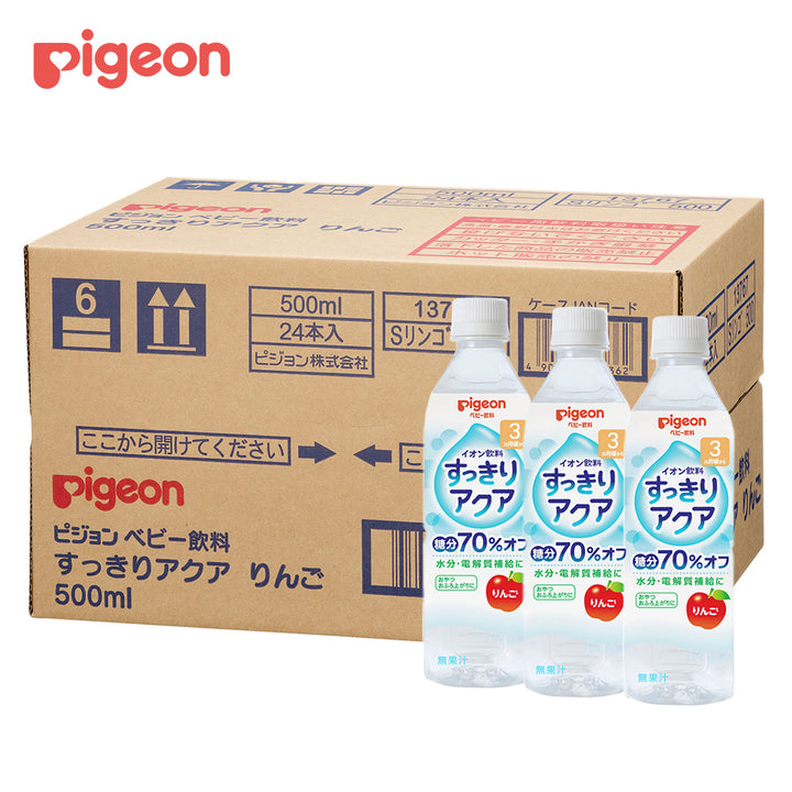 ☆　りんご様│Biocell ３＋イオンヌローション２、サンプロ２ 24本入】すっきりアクア りんご 500ml│ピジョン公式オンラインショップ