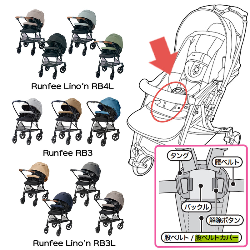 ランフィRB3 RB3L RB4L 共通 股ベルトカバー