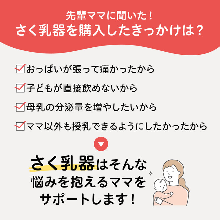 はじめてさく乳セット (電動)│ピジョン公式オンラインショップ