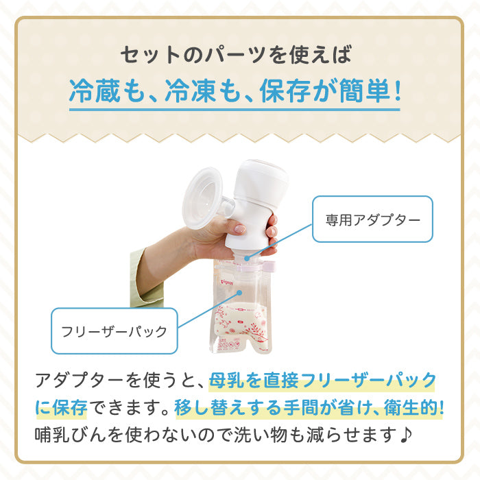 はじめてさく乳セット（電動置き型・片胸/両胸）│ピジョン公式