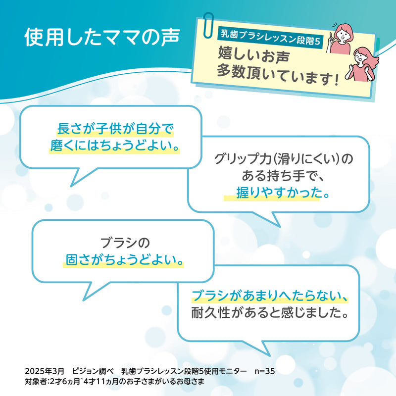【5本】乳歯ブラシ レッスン段階５