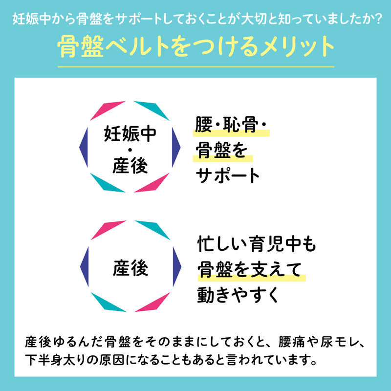 【2枚】妊娠中から使える骨盤ベルト（履くタイプ）