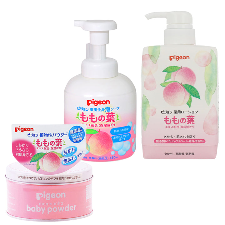 薬用ももの葉スキンケアセット（泡ソープ+ローション+パウダー
