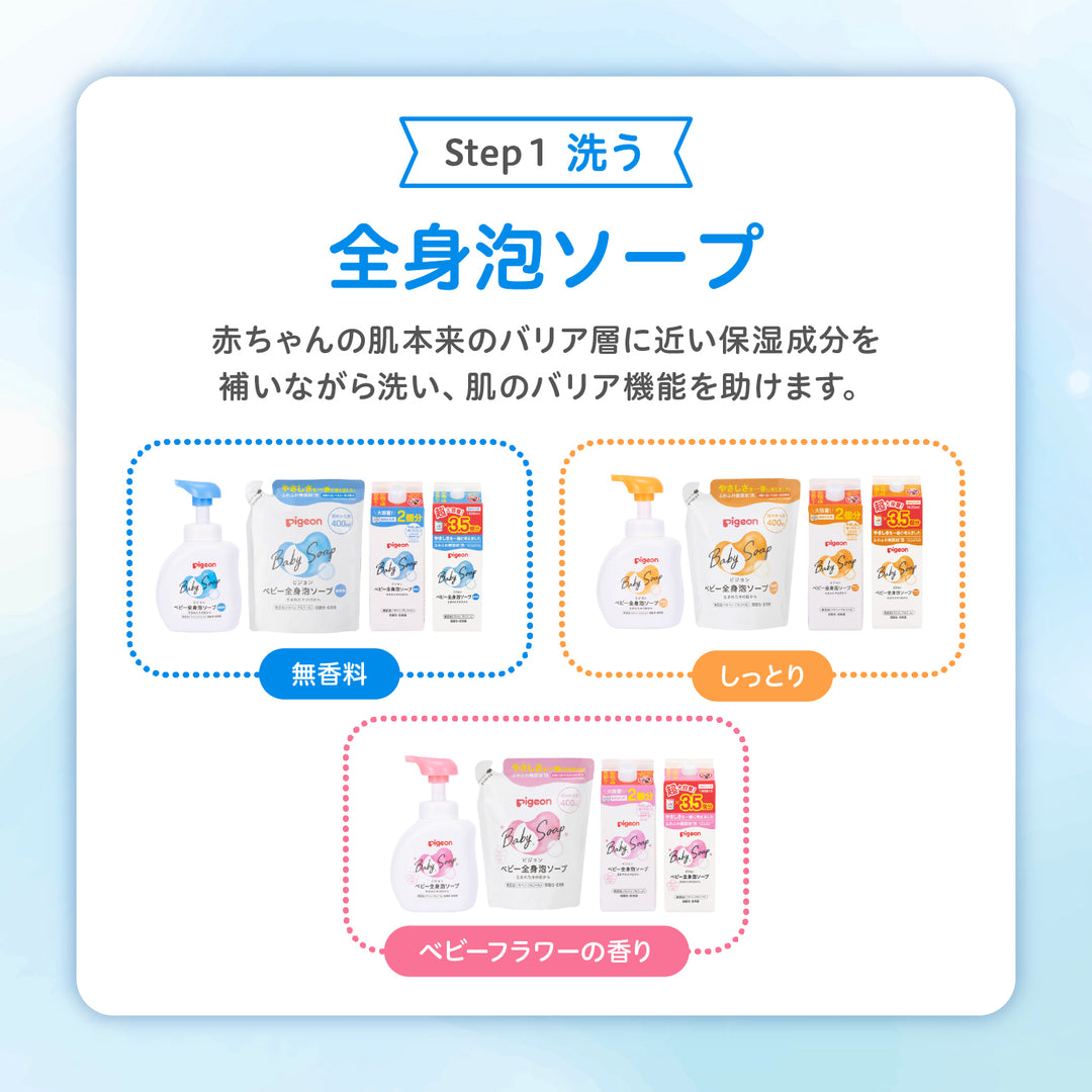 全身泡ソープ 濃密ホイップ泡 ベーシック（詰めかえ用300ml×3個