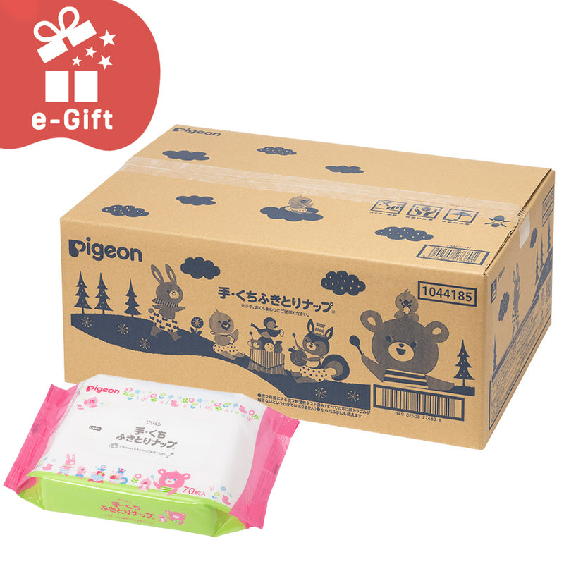 【e-Gift】手・くちふきとりナップ 　Pigeon Friends EC【70枚×32個】