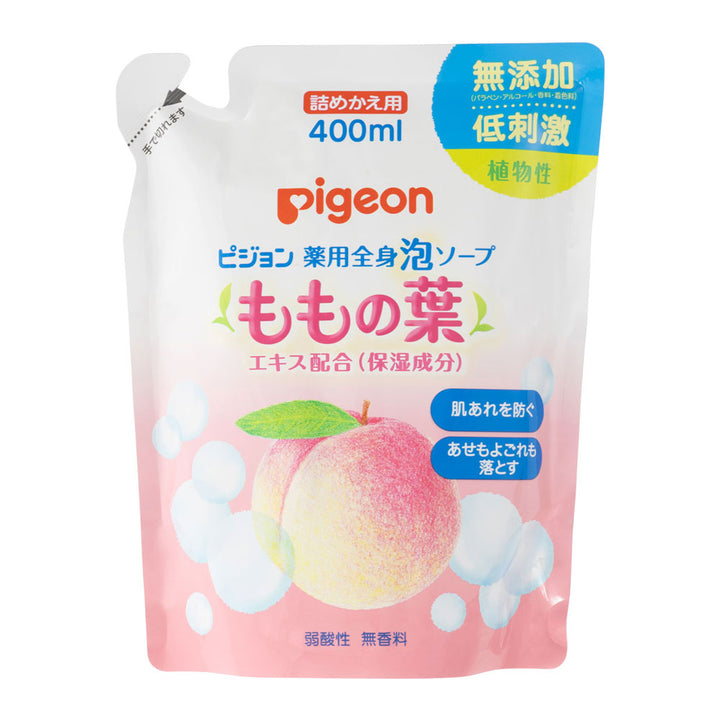 薬用全身泡ソープ （ももの葉） 詰めかえ 400ml – ピジョン公式