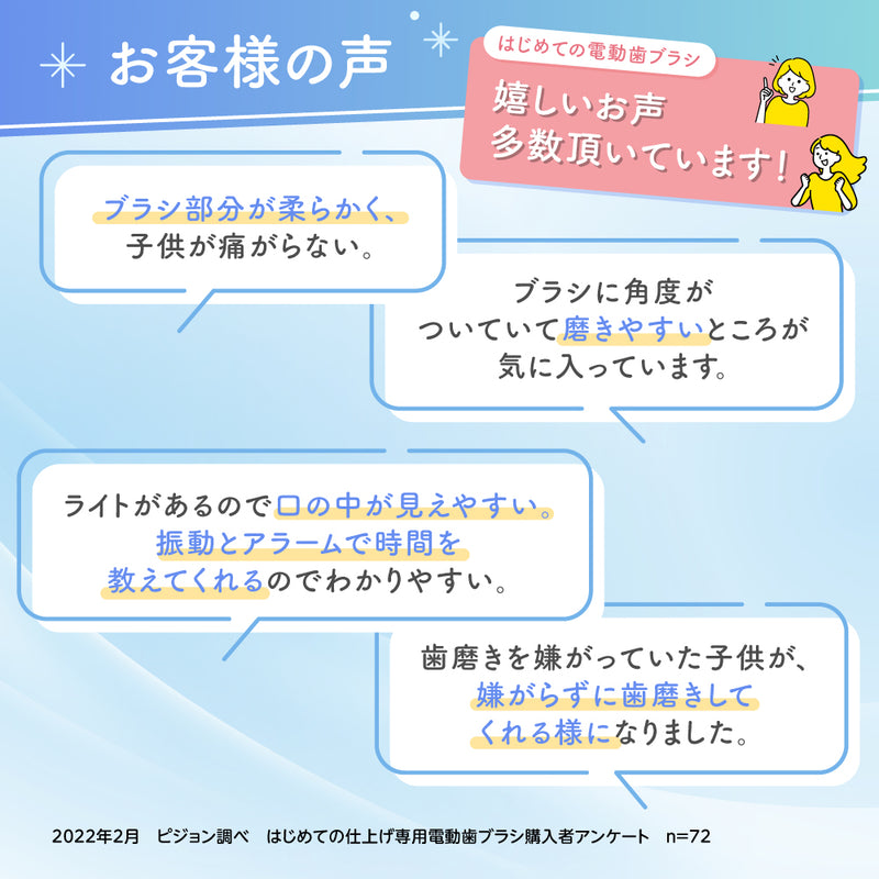 はじめての仕上げ専用電動歯ブラシ (ピンク)