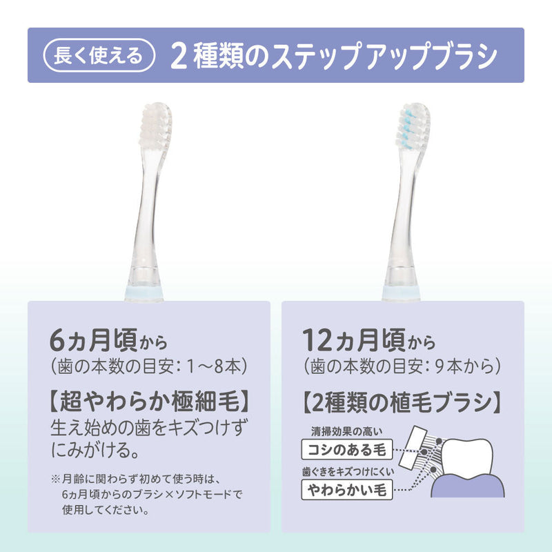 はじめての乳歯ケアセット　6ヵ月頃〜（電動歯ブラシ(ピンク))